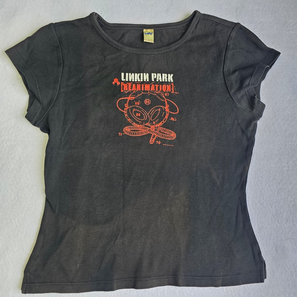 Linkin‎ Park Reanimation Vintage 2002 Band T-Shirt Black Womens Large Kavio Tag